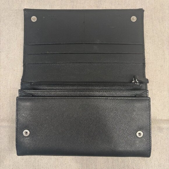 Prada Saffiano Leather Wallet - Black - Picture 4 of 13